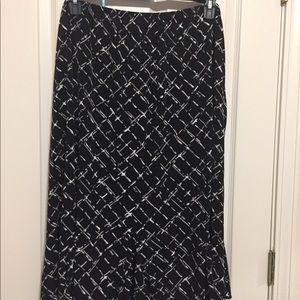 Dialogue elastic waist print skirt